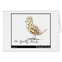 Edward Lear's Spotty Bird Greeting Card