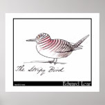 Edward Lear's Stripy Bird Poster
