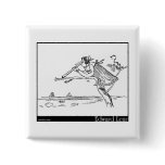 Edward Lear's Young Lady of Portugal Image Pinback Button