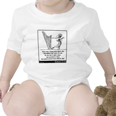 Edward Lear's Young Lady whose chin Limerick Baby Bodysuits by edwardlear