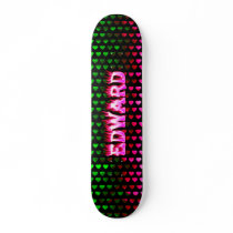 Edward pink fire Skatersollie skateboard.