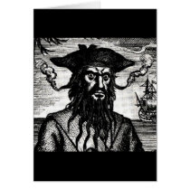 Edward Teach Portrait Greeting Card