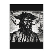 Edward Teach Portrait Postcard