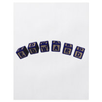 Edward Toy blocks in blue. Flyer Design