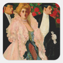 Edwardian Fashions Square Stickers