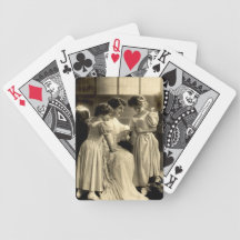 Edwardian Lady & Children Knitting Cards Card Deck