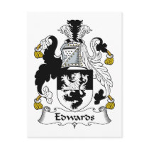 Edwards Family Crest Postcard