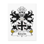 Edwin Family Crest Postcard