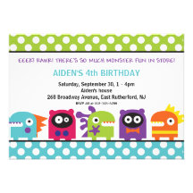 Eeek! Rawr! Monster Invitation