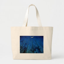 Eerie Moonlight Tote Bags