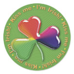 Eerie shamrock: Kiss me - I'm Irish! - Sticker