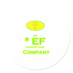 EF - Envirnomentally Friendly Company1 Round Sticker