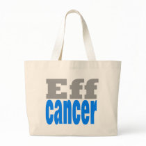 eff cancer blue canvas bag