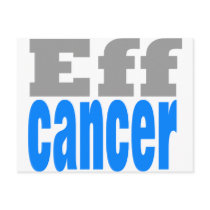 eff cancer blue postcards