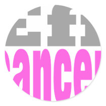 Eff cancer round sticker