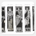 Effigies of Henry II  Eleanor of Aquitaine Square Stickers