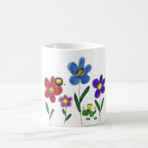Effiloche des fleurs crocodile et puce tasses