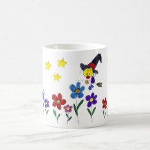 Effiloche sorcier des fleurs et des étoiles tasse à café