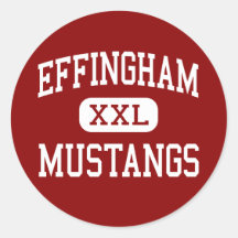 Effingham - Mustangs - Junior - Effingham Illinois Stickers