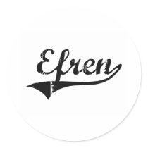 Efren Classic Style Name Round Sticker