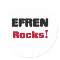 Efren Rocks Round Stickers