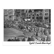 "Egads! Crowds these days!" Post Cards