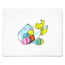 egg boquet yellow ribbon easter eggs.png photographic print