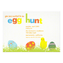 Egg hunt - easter party invitation