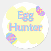 egg hunter round stickers