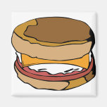 Egg muffin fridge magnet