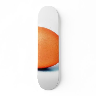 Egg On The White Background Skateboard by lifesphere