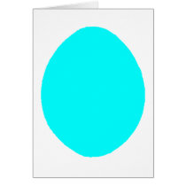 Egg Solid Cyan The MUSEUM Zazzle Gifts Greeting Card