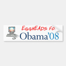 Eggheads for Obama Bumper Sticker