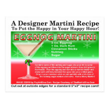 Eggnog Christmas Martini Recipe Postcard