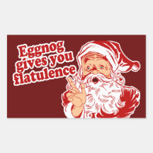 Eggnog Gives You Flatulence Rectangular Sticker