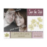 Eggplant Autumn Floral Save the Date Postcard