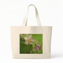 Eggplant Flowers Canvas Bag