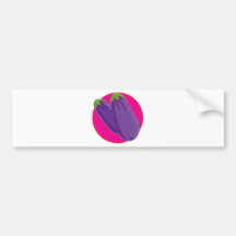 Eggplant Graphic Bumper Stickers