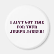Eggplant Jibber Jabber Magent Refrigerator Magnets