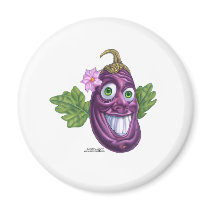 eggplant refrigerator magnet