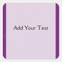 Eggplant Tone on Tone Hibiscus Square Stickers