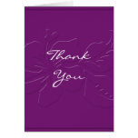 Eggplant Tone on Tone Hibiscus Thank You card
