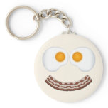 Eggs and Bacon Grin Keychain