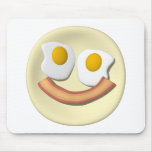 Eggs and bacon smiley face . mouse mats