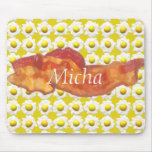Eggs & Bacon Breakfast Monogram Mousepad