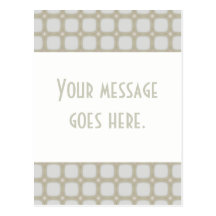 Eggshell Retro Squares Stars Post Card