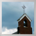 Église chrétienne Steeple Poster