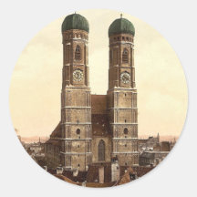 Église de Frauen (c.-à-d. Frauenkirche), Munich, B Autocollants Ronds