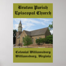 Église paroissiale Williamsburg - affiche de Bruto