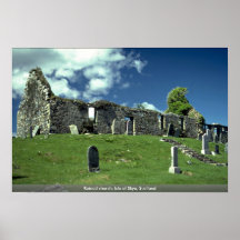 Église ruinée, île de Skye, Ecosse Posters